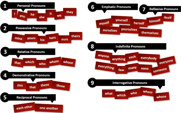 Nine Types of Pronoun with Examples