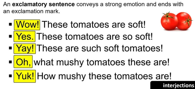 Use of Interjections in Exclamatory Sentences