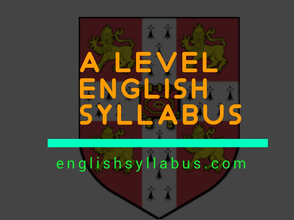 A Level English Syllabus pdf