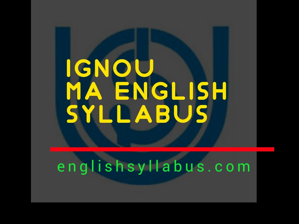 IGNOU MA English syllabus 2023