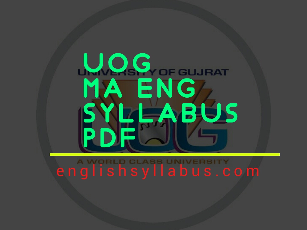 UoG MA English Syllabus
