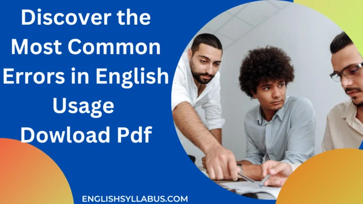 Discover the Most Common Errors in English Usage - Pdf