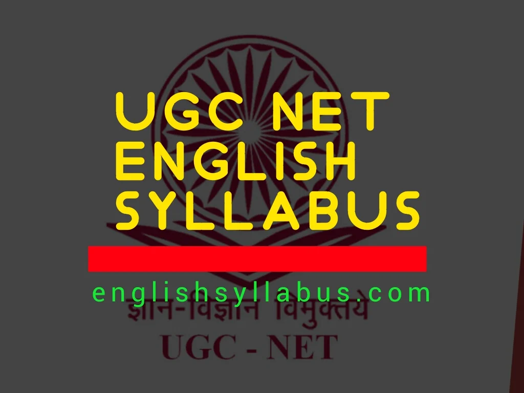 UGC NET English Syllabus