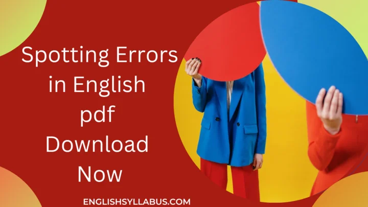 spotting errors in English grammar with this pdf book. Download Pdf now to start your journey today!