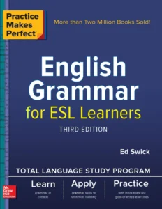 Title Page of Book Practice Makes Perfect_ English Grammar for ESL Learners, Third Edition